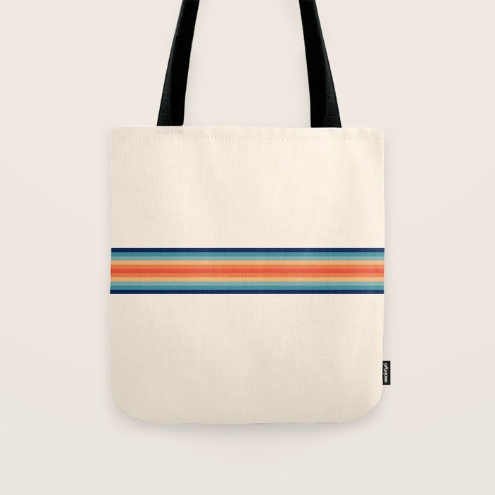 Retro 70s Vintage Summer Style Stripes - Conima Tote Bag Gallery Image 1