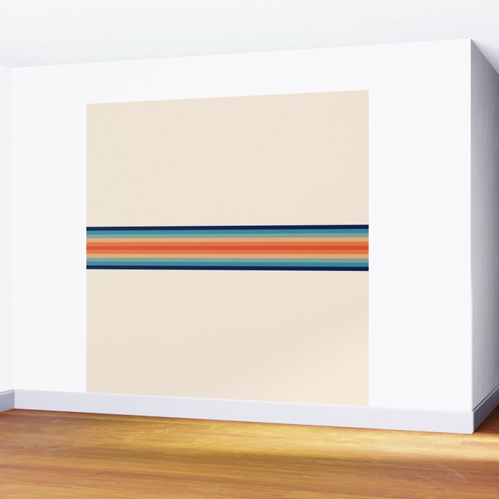 Retro 70s Vintage Summer Style Stripes - Conima Wall Mural Gallery Image 2