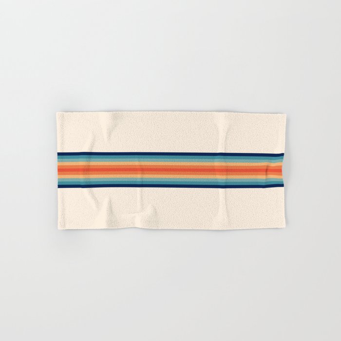 Retro 70s Vintage Summer Style Stripes - Conima Bath Towel Gallery Image 1
