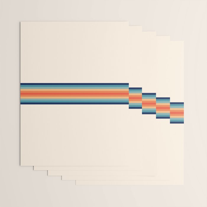 Retro 70s Vintage Summer Style Stripes - Conima Wrapping Paper Gallery Image 3