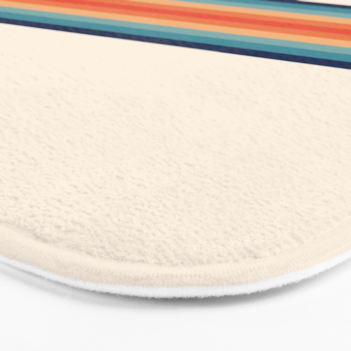 Retro 70s Vintage Summer Style Stripes - Conima Bath Mat Gallery Image 3