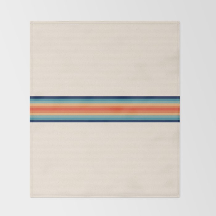 Retro 70s Vintage Summer Style Stripes - Conima Throw Blanket Gallery Image 2
