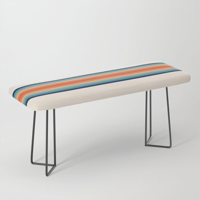 Retro 70s Vintage Summer Style Stripes - Conima Bench Gallery Image 1