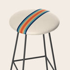 Retro 70s Vintage Summer Style Stripes - Conima Stool Gallery Image 2
