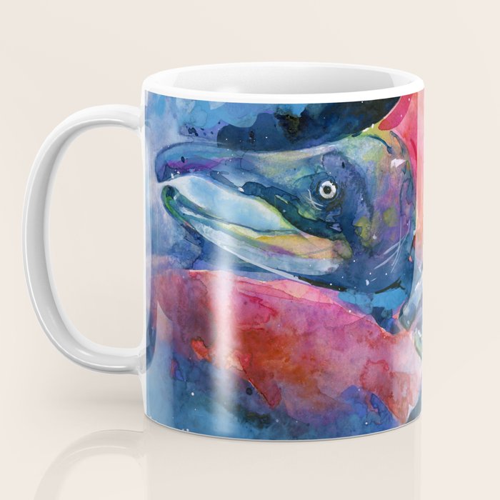 Sockeye Salmon by Kathy Morton Stanion Coffee Mug Gallery Image 3