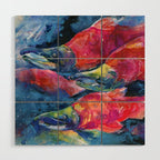 Sockeye Salmon by Kathy Morton Stanion Wood Wall Art Gallery Image 1