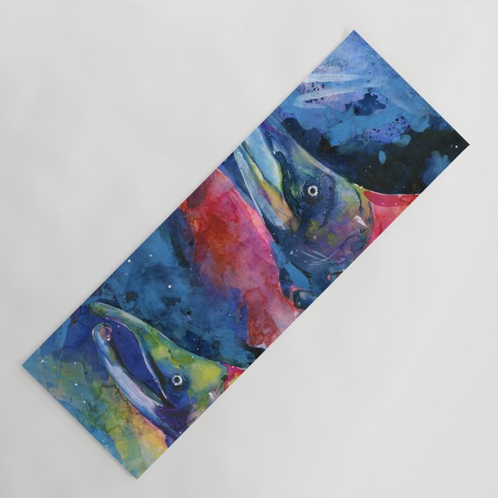 Sockeye Salmon by Kathy Morton Stanion Yoga Mat Gallery Image 1