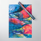 Sockeye Salmon by Kathy Morton Stanion Wrapping Paper Gallery Image 1