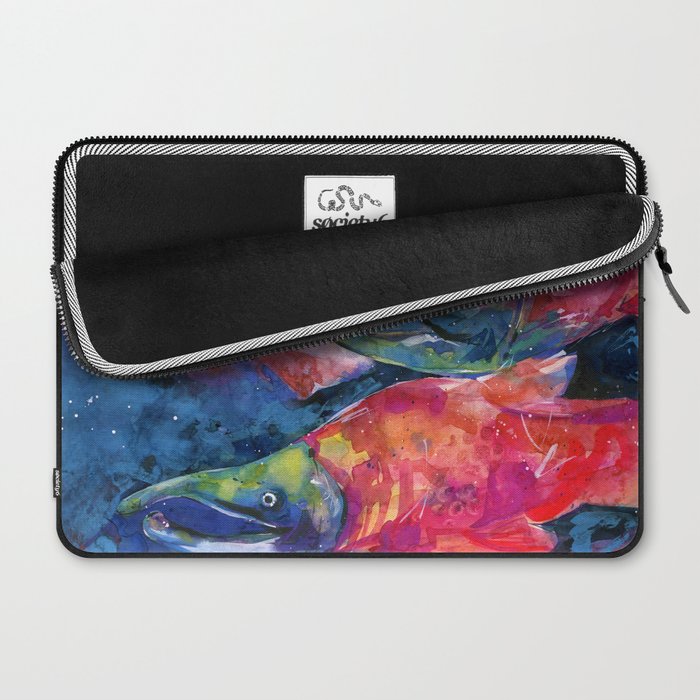 Sockeye Salmon by Kathy Morton Stanion Laptop Sleeve Gallery Image 2