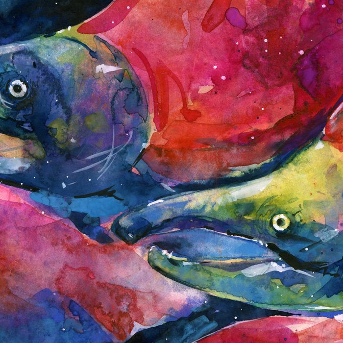 Sockeye Salmon by Kathy Morton Stanion Coffee Mug Gallery Image 2