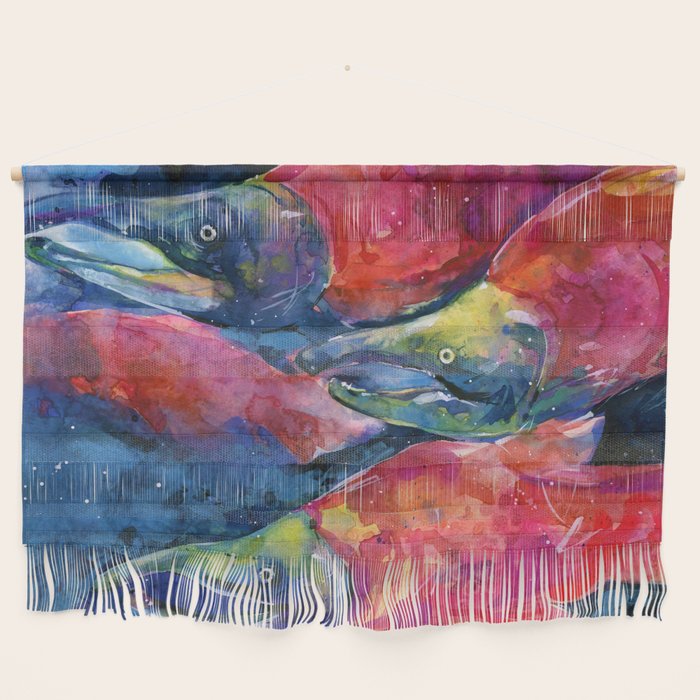 Sockeye Salmon by Kathy Morton Stanion Wall Hanging Gallery Image 1