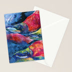 Sockeye Salmon by Kathy Morton Stanion Stationery Card Gallery Image 2