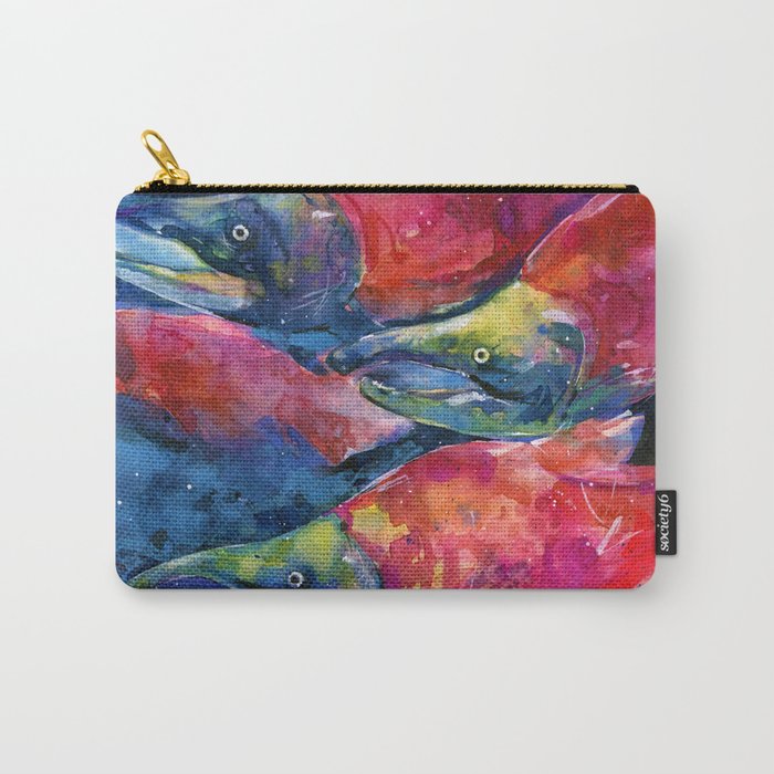 Sockeye Salmon by Kathy Morton Stanion Carry All Pouch Gallery Image 1