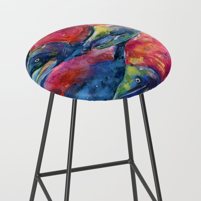 Sockeye Salmon by Kathy Morton Stanion Stool Gallery Image 2