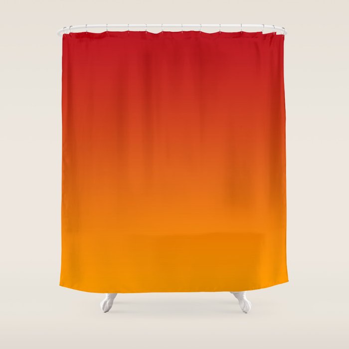 Red Orange Gradient Shower Curtain Gallery Image 1