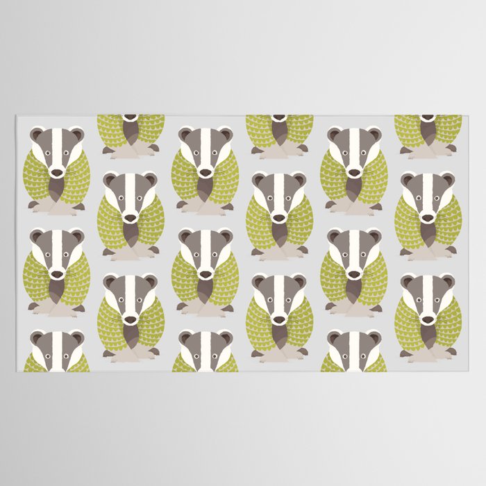 Whimsical Badger Tablecloth Gallery Image 2