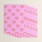 Red love heart shape pattern Wrapping Paper Gallery Image 3