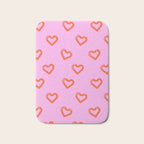 Red love heart shape pattern Bath Mat Gallery Image 1