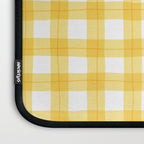 Yellow geometric plaid gingham pattern Laptop Sleeve Gallery Image 3