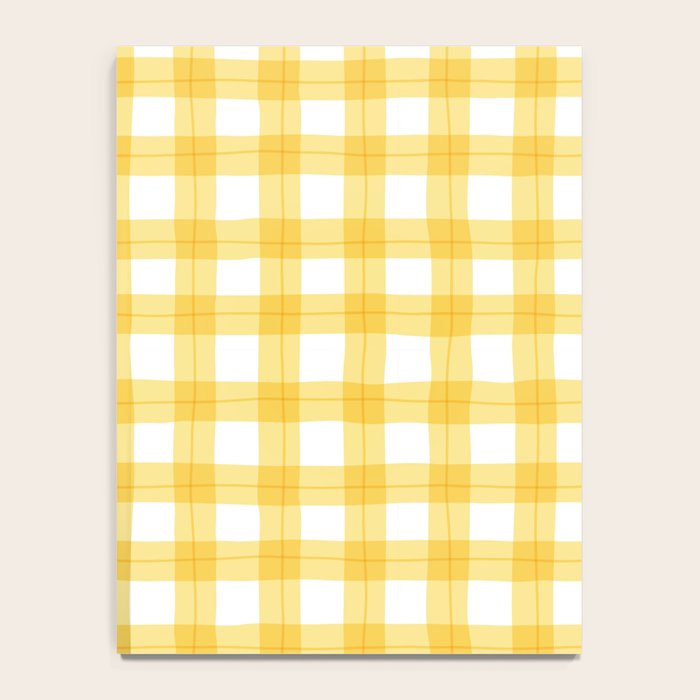 Yellow geometric plaid gingham pattern Notebook Gallery Image 4