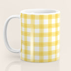 Yellow geometric plaid gingham pattern Coffee Mug Gallery Image 3