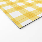 Yellow geometric plaid gingham pattern Welcome Mat Gallery Image 2