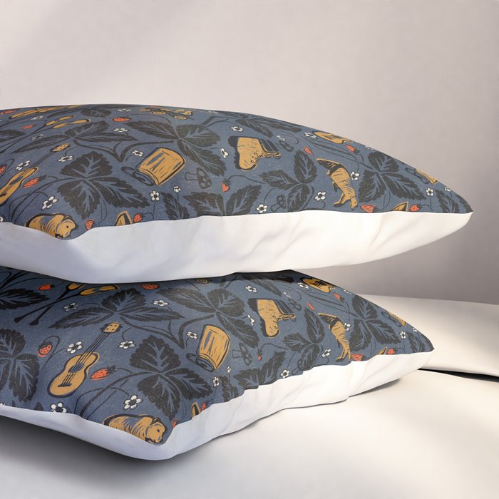 Summer Camping - Midnight Blue Pillow Sham Gallery Image 3