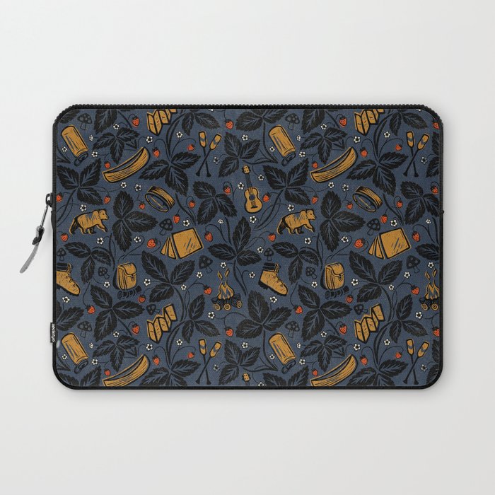 Summer Camping - Midnight Blue Laptop Sleeve Gallery Image 1
