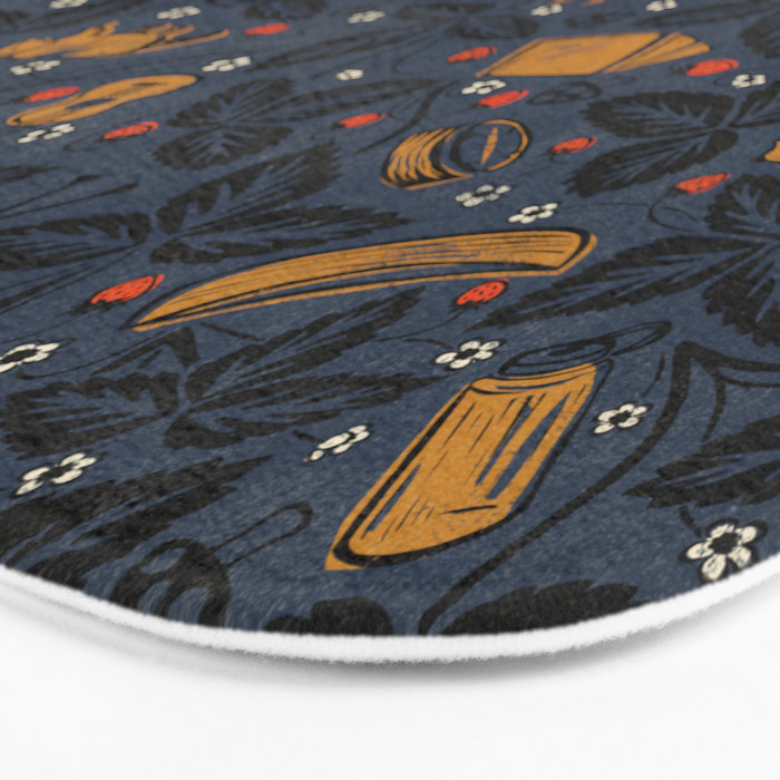 Summer Camping - Midnight Blue Bath Mat Gallery Image 3