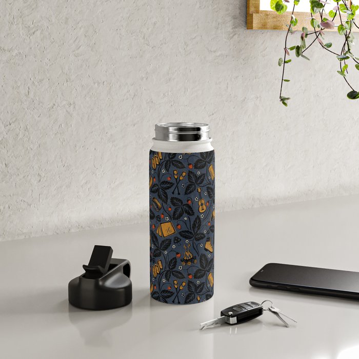 Summer Camping - Midnight Blue Water Bottle Gallery Image 4