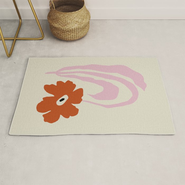 Dropping pink flower  Rug Gallery Image 1