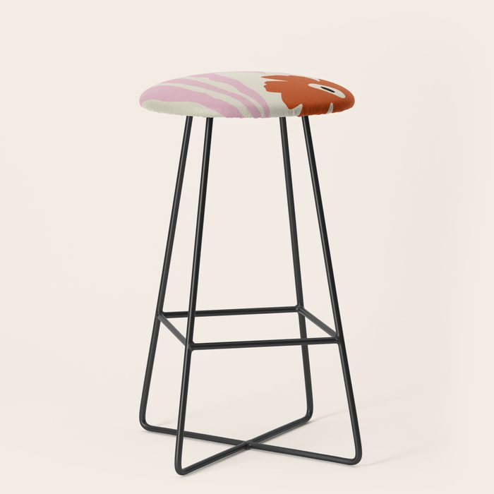 Dropping pink flower  Stool Gallery Image 1