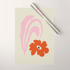 Dropping pink flower  Wrapping Paper Gallery Image 1