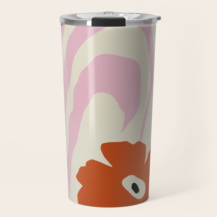 Dropping pink flower  Travel Mug Gallery Image 1