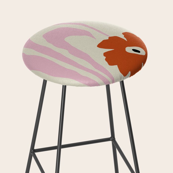 Dropping pink flower  Stool Gallery Image 2