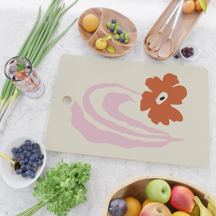 Dropping pink flower  Cutting Board Gallery Image 2