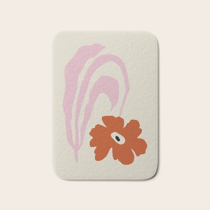 Dropping pink flower  Bath Mat Gallery Image 1