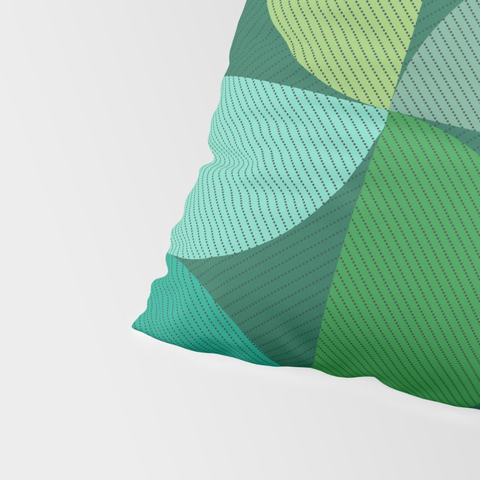 Mid Century Modern Shapes - Green Pillow Sham Gallery Image 4