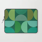 Mid Century Modern Shapes - Green Laptop Sleeve Gallery Image 1