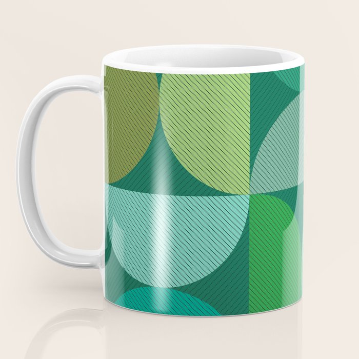 Mid Century Modern Shapes - Green Coffee Mug Gallery Image 3