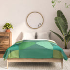 Mid Century Modern Shapes - Green Comforter Gallery Image 3
