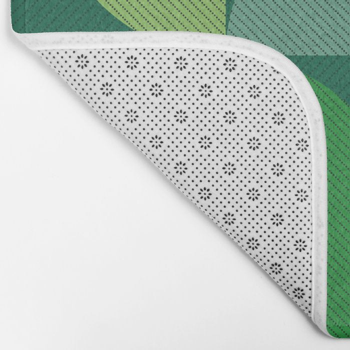Mid Century Modern Shapes - Green Bath Mat Gallery Image 2