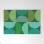 Mid Century Modern Shapes - Green Welcome Mat Gallery Image 1