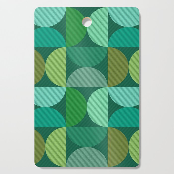 Mid Century Modern Shapes - Green Cutting Board Gallery Image 1