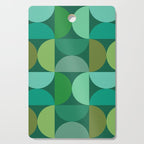 Mid Century Modern Shapes - Green Cutting Board Gallery Image 1