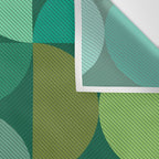Mid Century Modern Shapes - Green Wall Tapestry Gallery Image 3