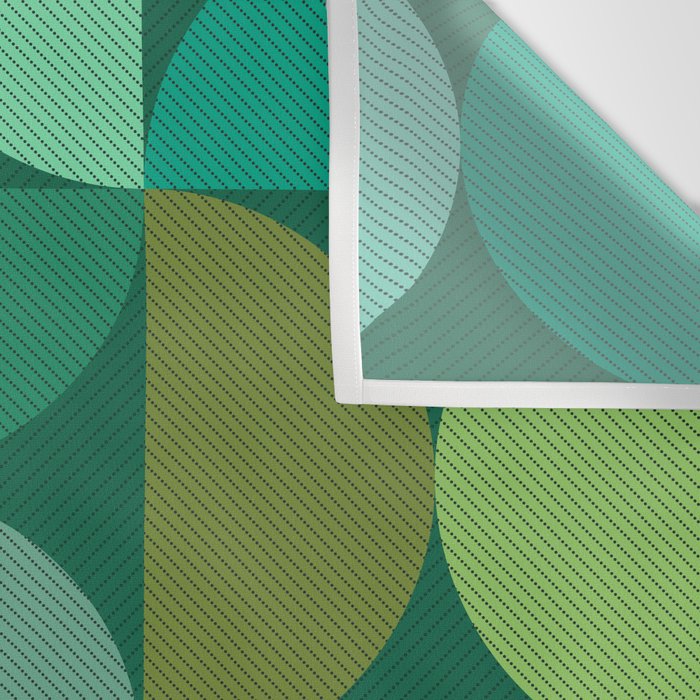 Mid Century Modern Shapes - Green Wall Tapestry Gallery Image 3