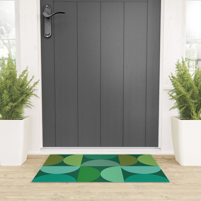 Mid Century Modern Shapes - Green Welcome Mat Gallery Image 3