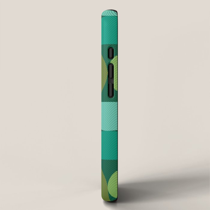 Mid Century Modern Shapes - Green iPhone Case Gallery Image 2