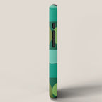 Mid Century Modern Shapes - Green iPhone Case Gallery Image 2